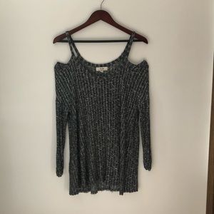 Cold shoulder sweater
